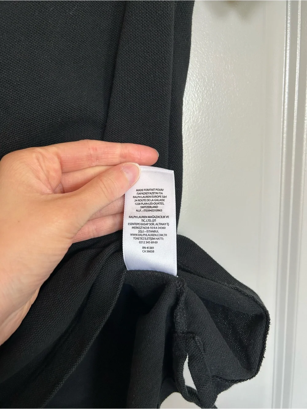 Ralph Lauren Black Polo with Red Pony Embroidery